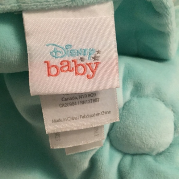 Winnie the Pooh Disney Baby Teal Turquoise Plush Security Blanket Lovey (2020) - Picture 5 of 6